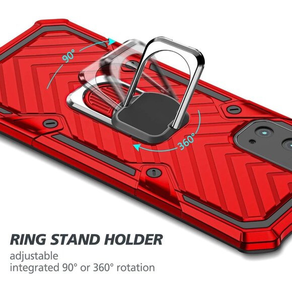 case for Samsung Galaxy S20 red Military Grade durable shockproof Ring stand - Picture 7 of 7